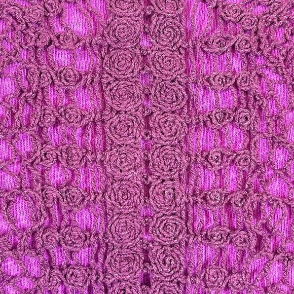 Eddie Bauer Womens Crochet Knit 100% Cotton Sleeveless Purple Casual Dress Small - Picture 7 of 16